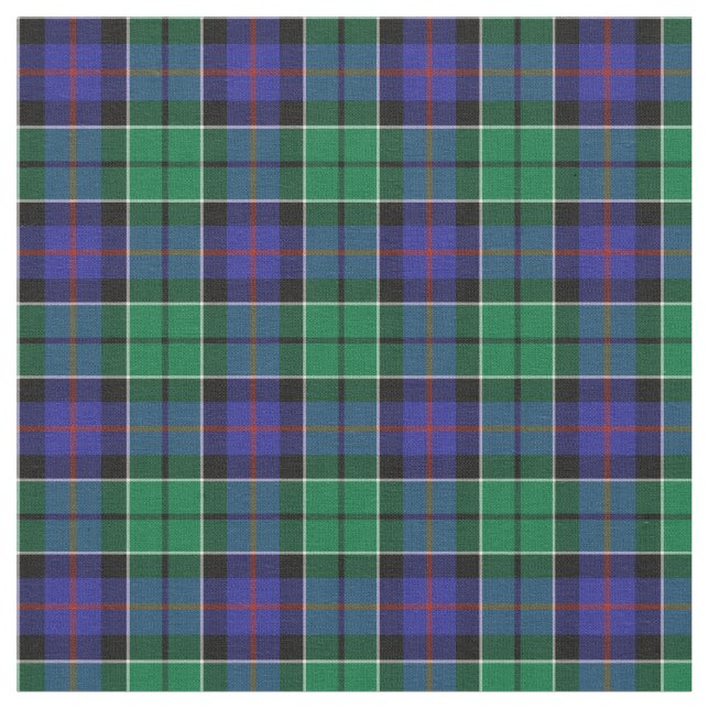 Clan Leslie Hunting Tartan Fabric (Close Up)