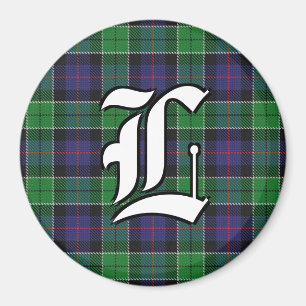 Clan Leslie Hunting Tartan Plaid Accents Magnet