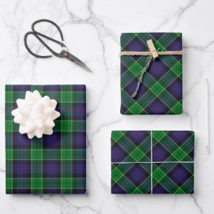 Clan Leslie Hunting Tartan Wrapping Paper Sheet