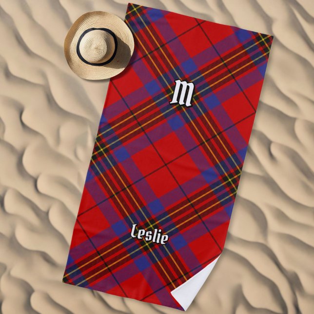 Clan Leslie Red Tartan Beach Towel (Creator Uploaded)