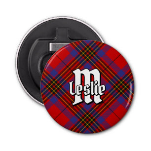 Clan Leslie Red Tartan Bottle Opener