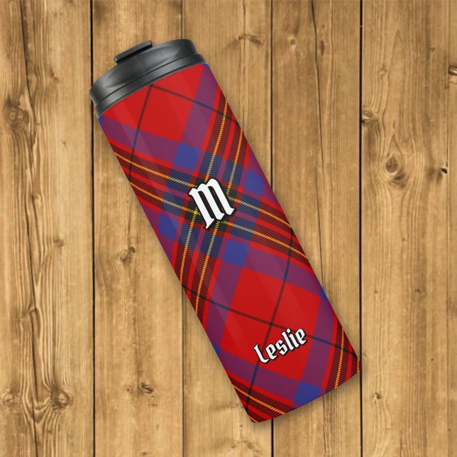 Clan Leslie Red Tartan Thermal Tumbler (Creator Uploaded)