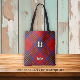 Clan Leslie Red Tartan Tote Bag