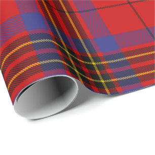 Clan Leslie Red Tartan Wrapping Paper
