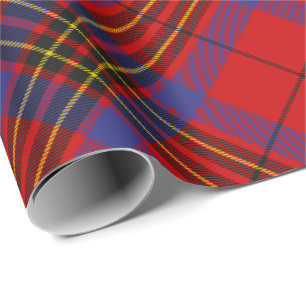 Clan Leslie Red Tartan Wrapping Paper