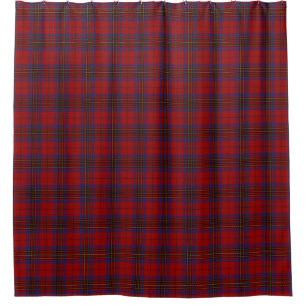 Clan Leslie Scottish Red Tartan Shower Curtain