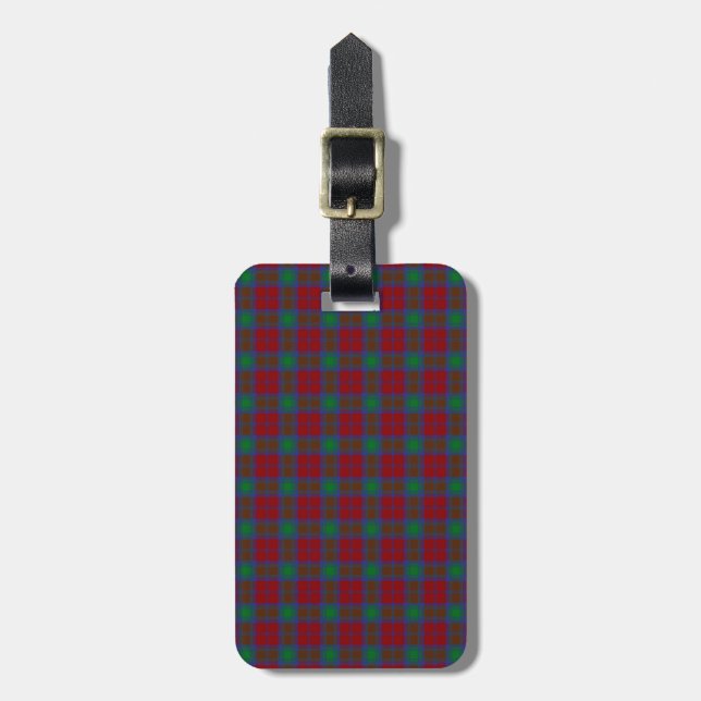 Clan Lindsay Tartan Luggage Tag (Front Vertical)