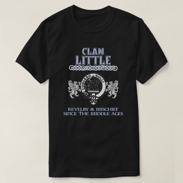 Clan Little crest Scottish clans Scottish surname T-Shirt (Design Front)