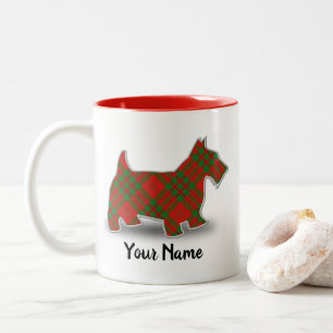 Clan Livingstone Tartan Scottish Terrier Two-Tone Coffee Mug