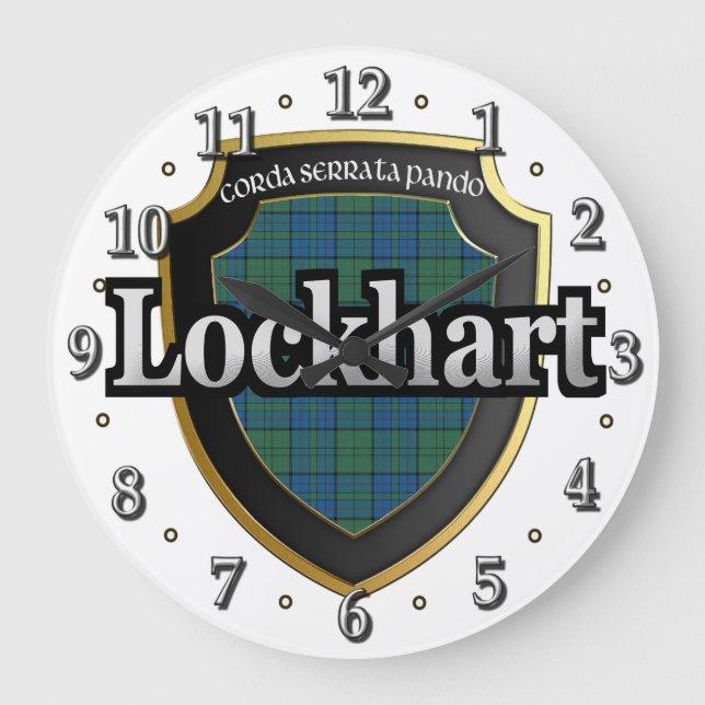 Clan Lockhart Tartan Scottish Dream Clock (Front)
