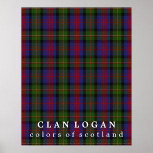 Clan Logan Colours of Scotland Tartan Poster