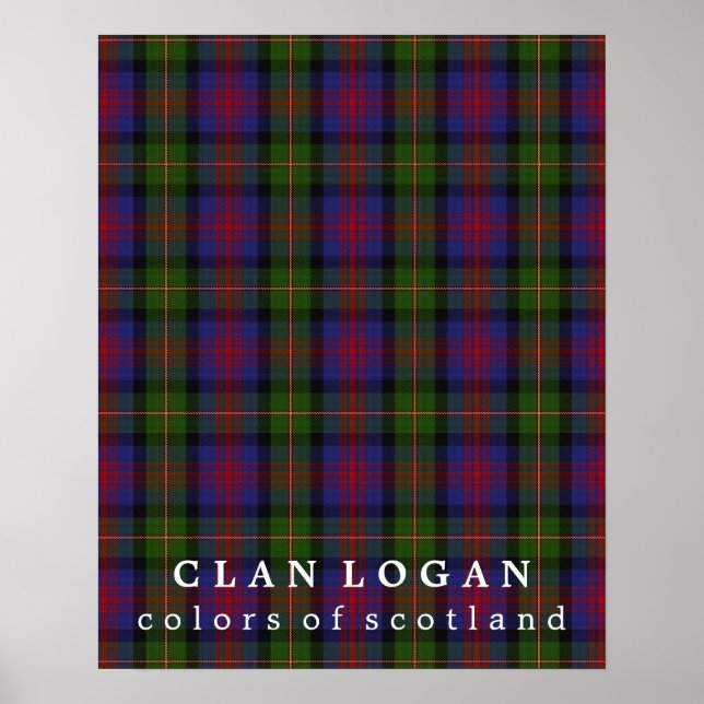 Clan Logan Colours of Scotland Tartan Poster (Front)