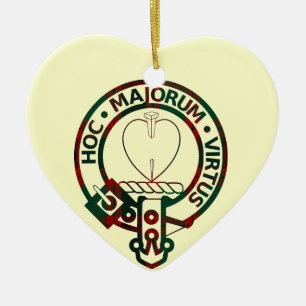 Clan Logan Crest Badge Ceramic Tree Decoration