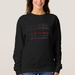 Clan Logan Scottish tartan US flag kilt Scotland Sweatshirt