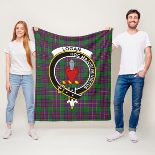 Clan Logan Tartan Plaid Fleece Blanket