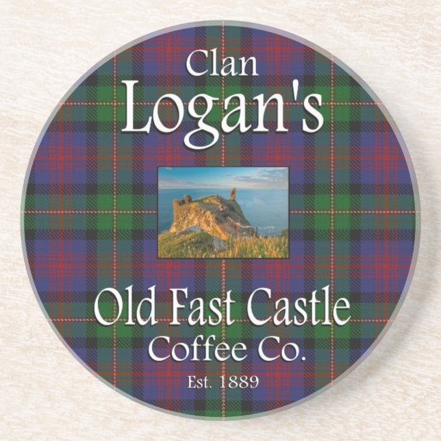 Clan Logan's Old Fast Castle Coffee Co. Coaster (Front)