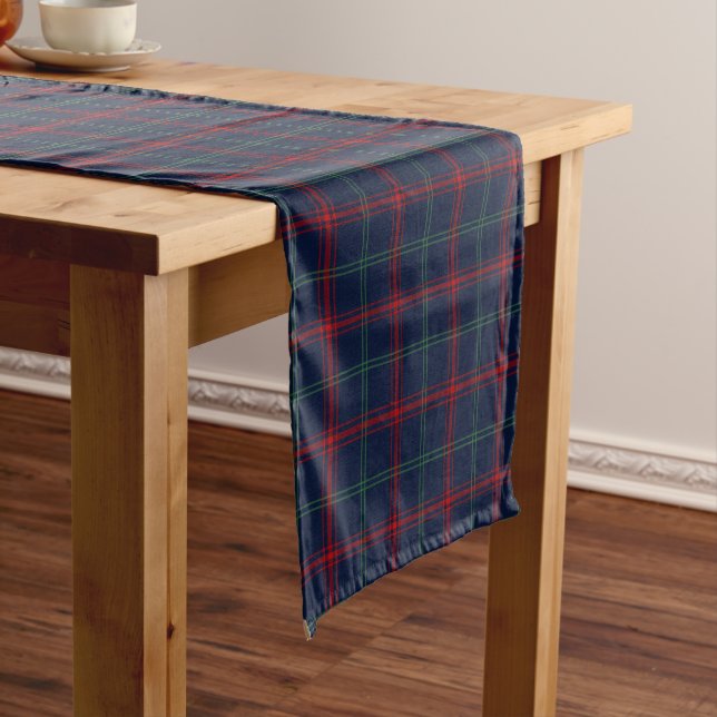 Clan Lynch Tartan Pattern Irish Plaid Short Table Runner (In Situ)