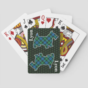 Clan Lyon Tartan Scottish Terrier Playing Cards