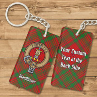 Clan MacAlister Crest over Glenbarr Tartan