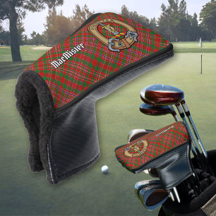 Clan MacAlister Crest over Tartan Golf Head Cover