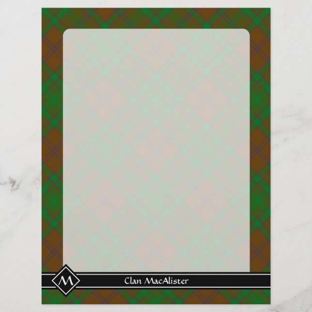 Clan MacAlister of Glenbarr Hunting Tartan Flyer (Front)