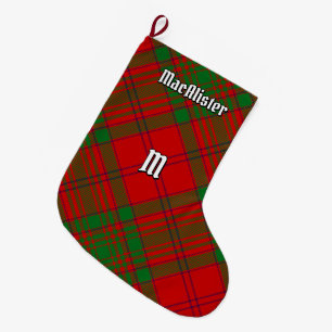 Clan MacAlister of Glenbarr Tartan Large Christmas Stocking