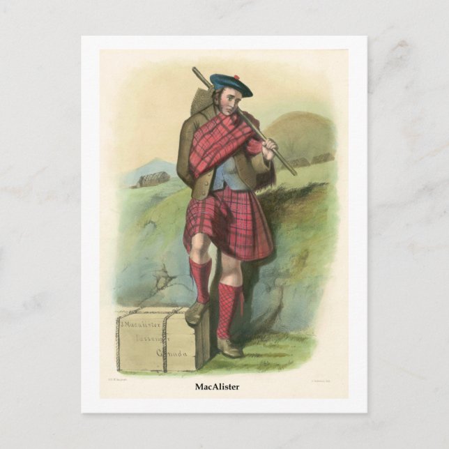 Clan MacAlister Postcard (Front)