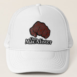 Clan MacAlister Scotland Proud Tartan Fist Trucker Hat