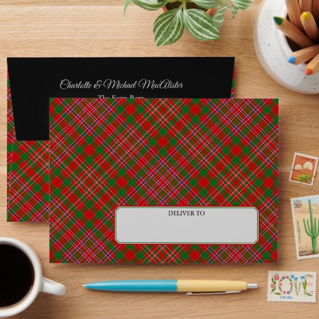 Clan MacAlister Tartan Envelope (Desk)