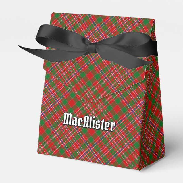 Clan MacAlister Tartan Favour Box (Front Side)
