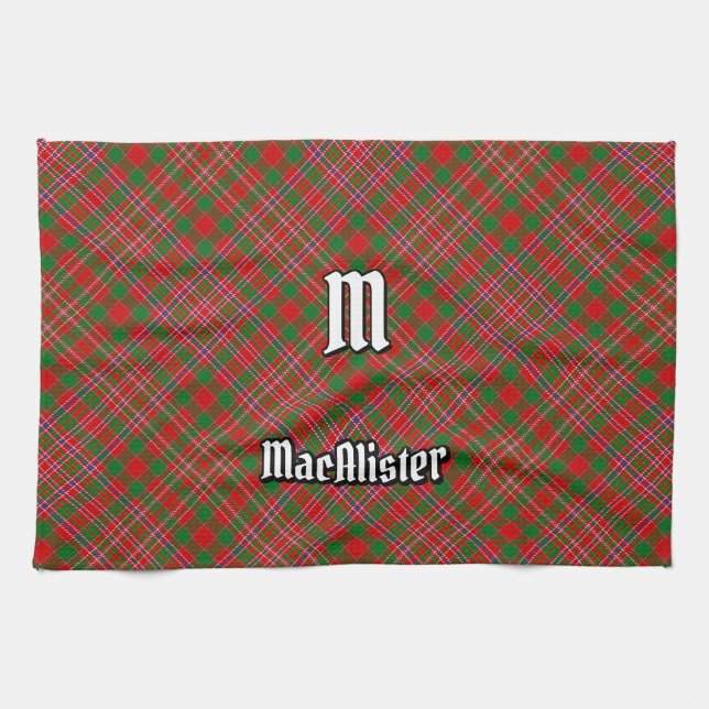 Clan MacAlister Tartan Kitchen Towel (Horizontal)
