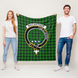 Clan MacArthur Ancient Hunting Tartan Plaid Fleece Blanket