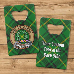 Clan MacArthur Crest over Tartan