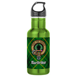 Clan MacArthur Crest over Tartan 532 Ml Water Bottle
