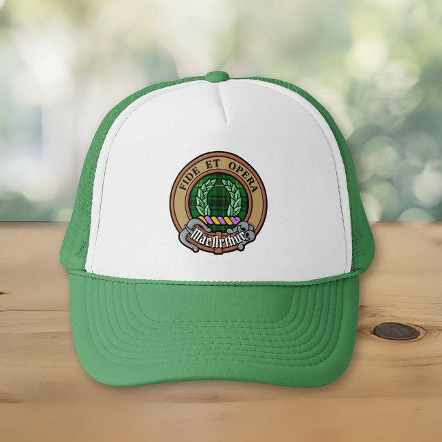 Clan MacArthur Crest over Tartan Trucker Hat (Creator Uploaded)