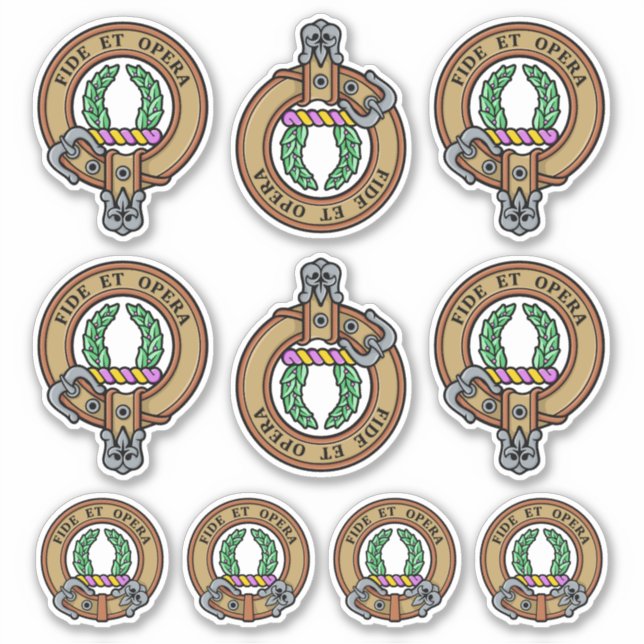 Clan MacArthur Crest Sticker Set (Front)