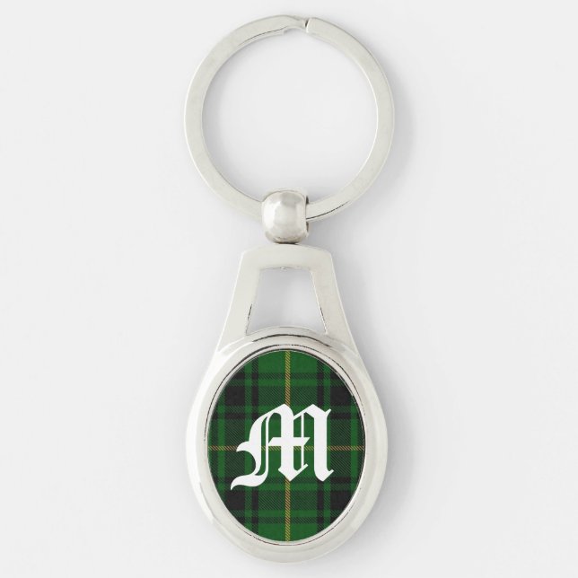 Clan MacArthur Plaid Monogram Key Chain (Front)