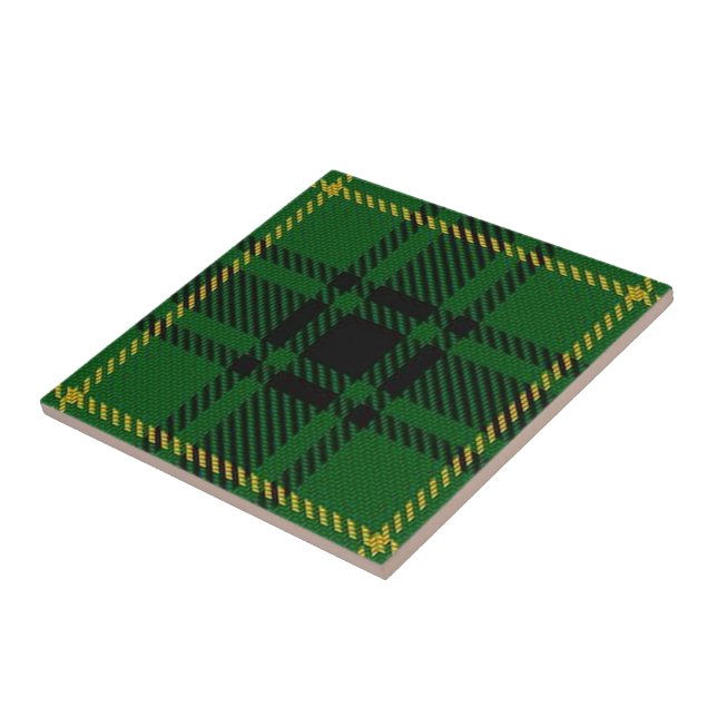 Clan MacArthur Scottish Expressions Tartan Ceramic Tile (Side)