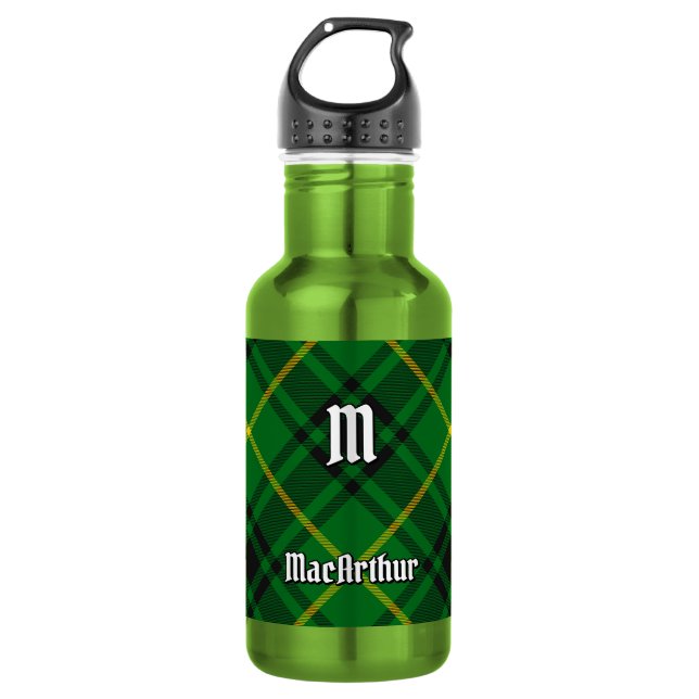 Clan MacArthur Tartan 532 Ml Water Bottle (Front)