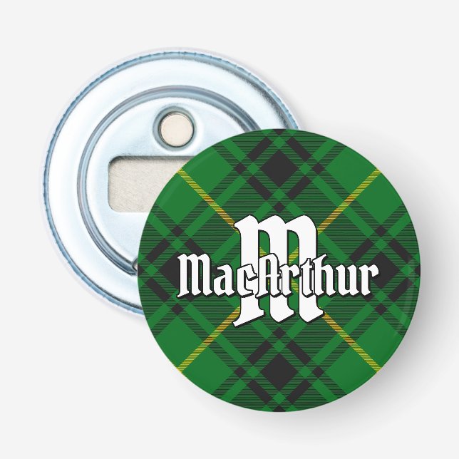 Clan MacArthur Tartan Bottle Opener (Front)
