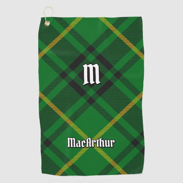 Clan MacArthur Tartan Golf Towel (Front)