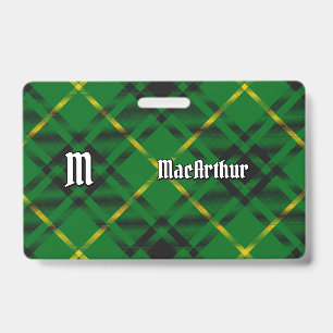 Clan MacArthur Tartan ID Badge