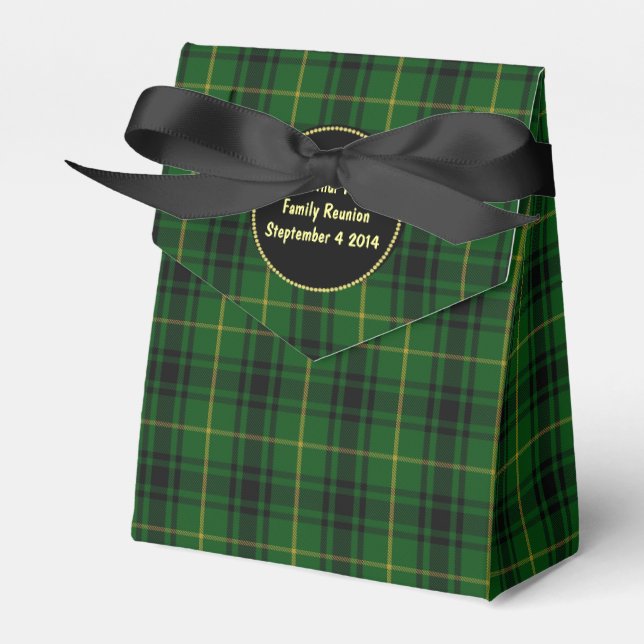 Clan MacArthur Tartan Plaid Favour Gift Box (Front Side)