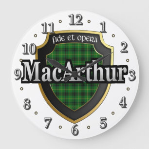 Clan MacArthur Tartan Scottish Dream Clock