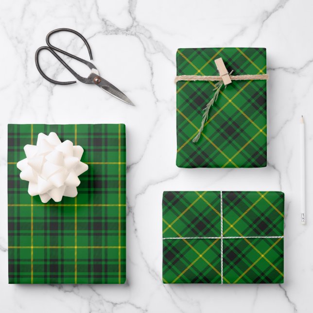 Clan MacArthur Tartan Wrapping Paper Sheet (Front)