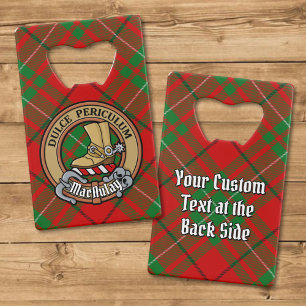 Clan MacAulay Crest over Tartan