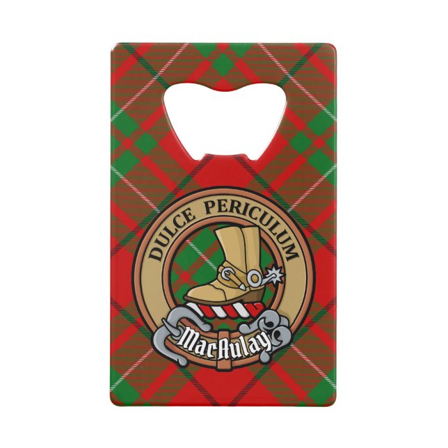 Clan MacAulay Crest over Tartan (Front)