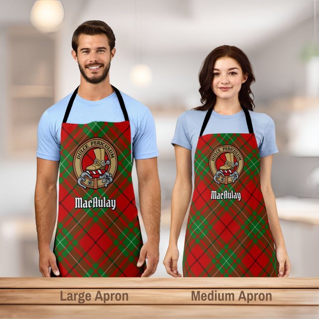 Clan MacAulay Crest over Tartan Apron (Creator Uploaded)