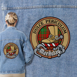 Clan MacAulay Crest over Tartan Denim Jacket