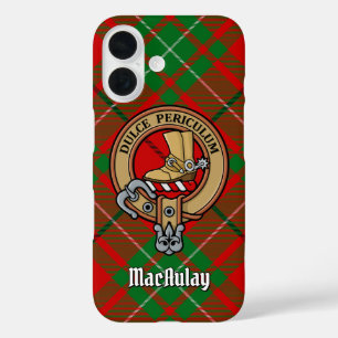 Clan MacAulay Crest over Tartan iPhone Case